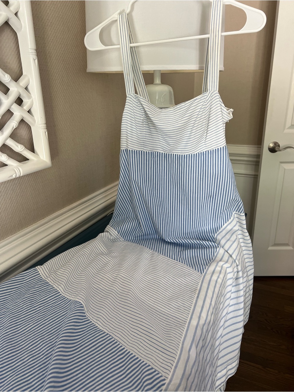Anthropologie Blue and White Striped Sundress